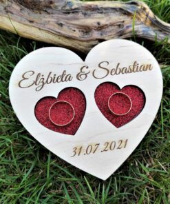 Tacka na obrączki (serce - wzór 1)