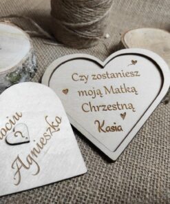 Prośba serce czy zostaniesz Chrzestną / Chrzestnym