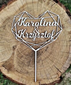 Topper - serce geometryczne