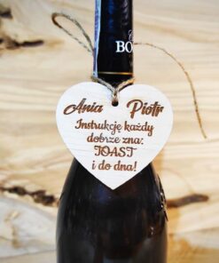 Zawieszka na butelkę - serce