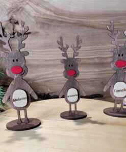 Renifer z imieniem - duży 20cm ozdoba świąteczna