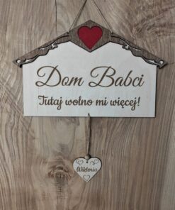 Zawieszka - Dom Babci / Dziadka (1-4 imiona)