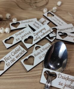 Winietki na sztućce ( białe)