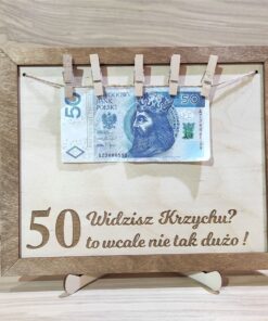 Ramka urodzinowa na pieniądze 20,30,40,50....