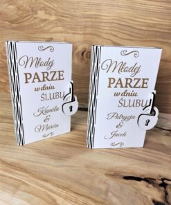 Pudełko na pieniądz , pamiątka ślubna