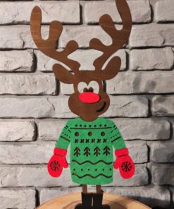 Renifer dekoracja 40cm brązowy