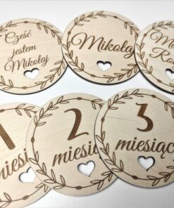 Karty do zdjęć  zestaw 14szt. Miesiące