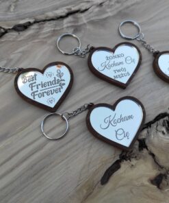 Brelok serce, złote lutro