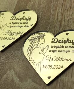 Magnes Podziękowanie Komunia- Złote lustro