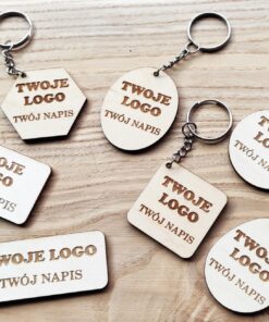 Brelok reklamowy z logo / napisem